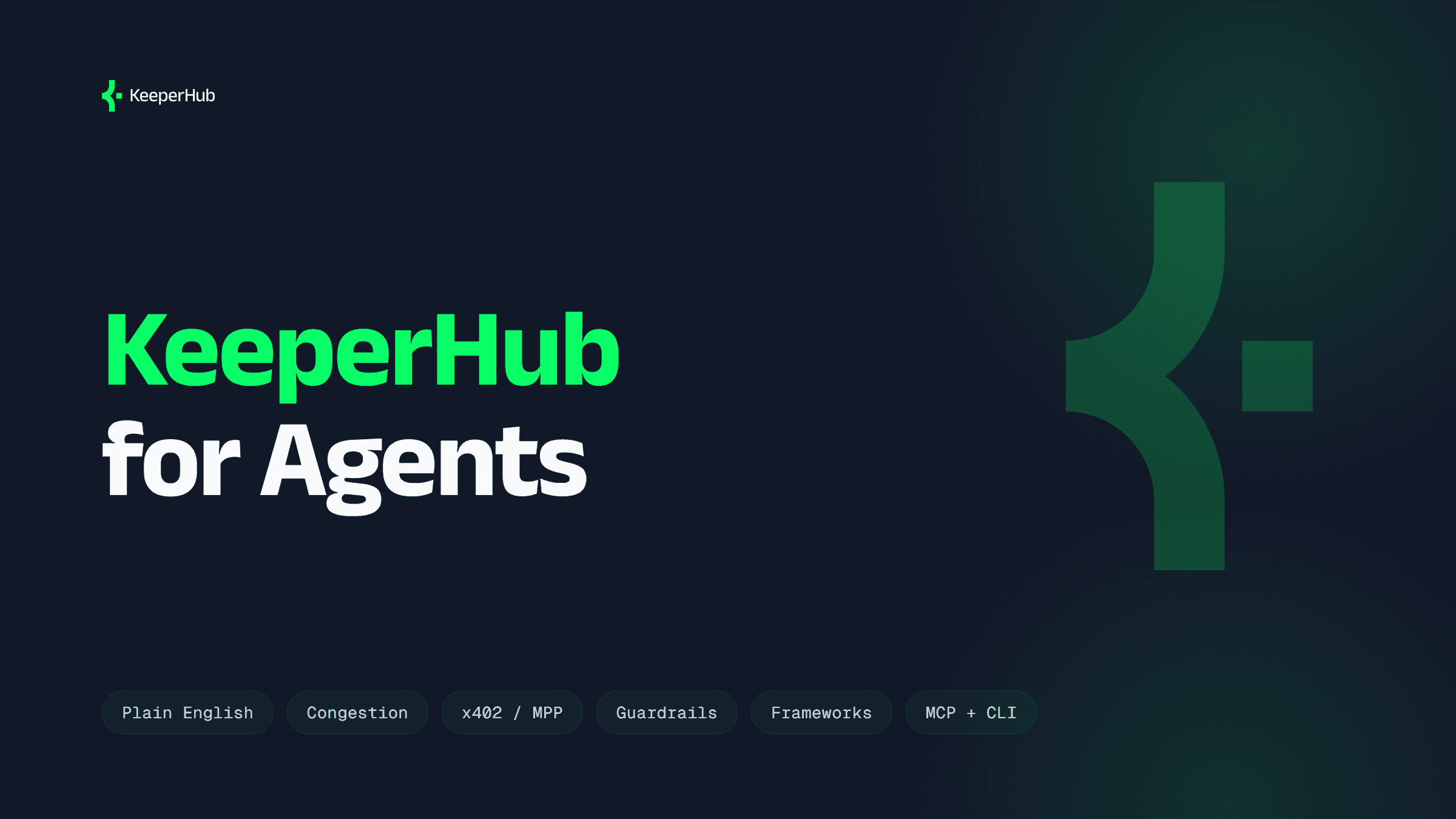 KeeperHub for Agents editorial title card